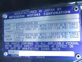 1986 DODGE D50 NAVY STD CAB 2.0L AT 2WD 173813